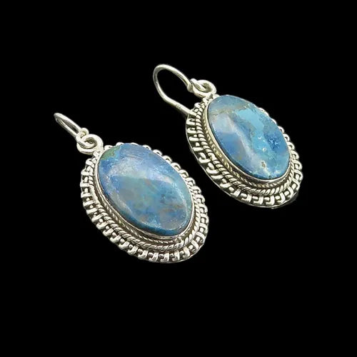 Chrysocolla Oval Earrings